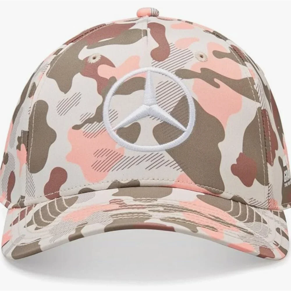 AMG Petronas F1 Racing Pink and Gray Camo Baseball Cap. Factory 2nd. - Picture 2 of 9